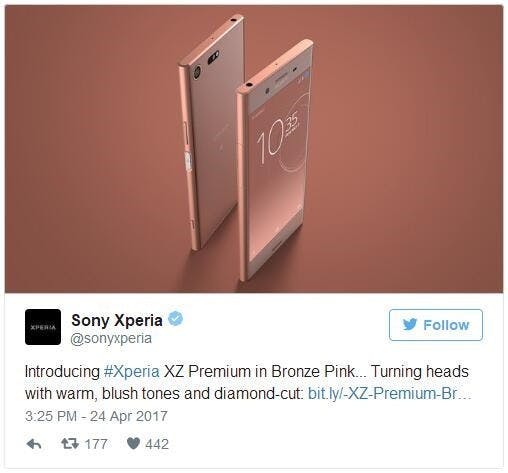 是今年6月底推出,Sony XZ Premium增全新「鏡粉」配色:比玫瑰金更溫暖!這篇文章的首圖