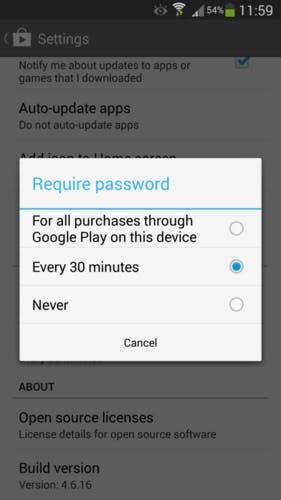 是Google Play 4.6.16 版推出,軟體內消費預設改為每次都要輸入密碼這篇文章的首圖