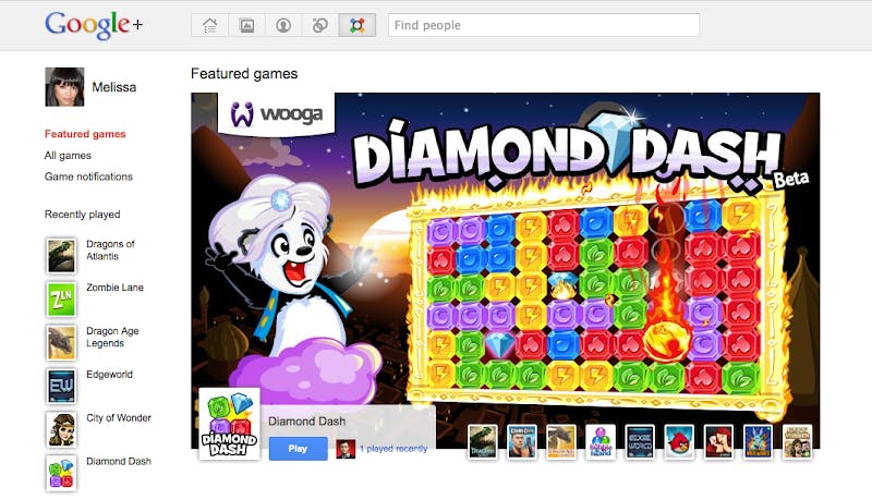 是Google+ 新增遊戲功能,各位快來玩生氣鳥喔!這篇文章的首圖