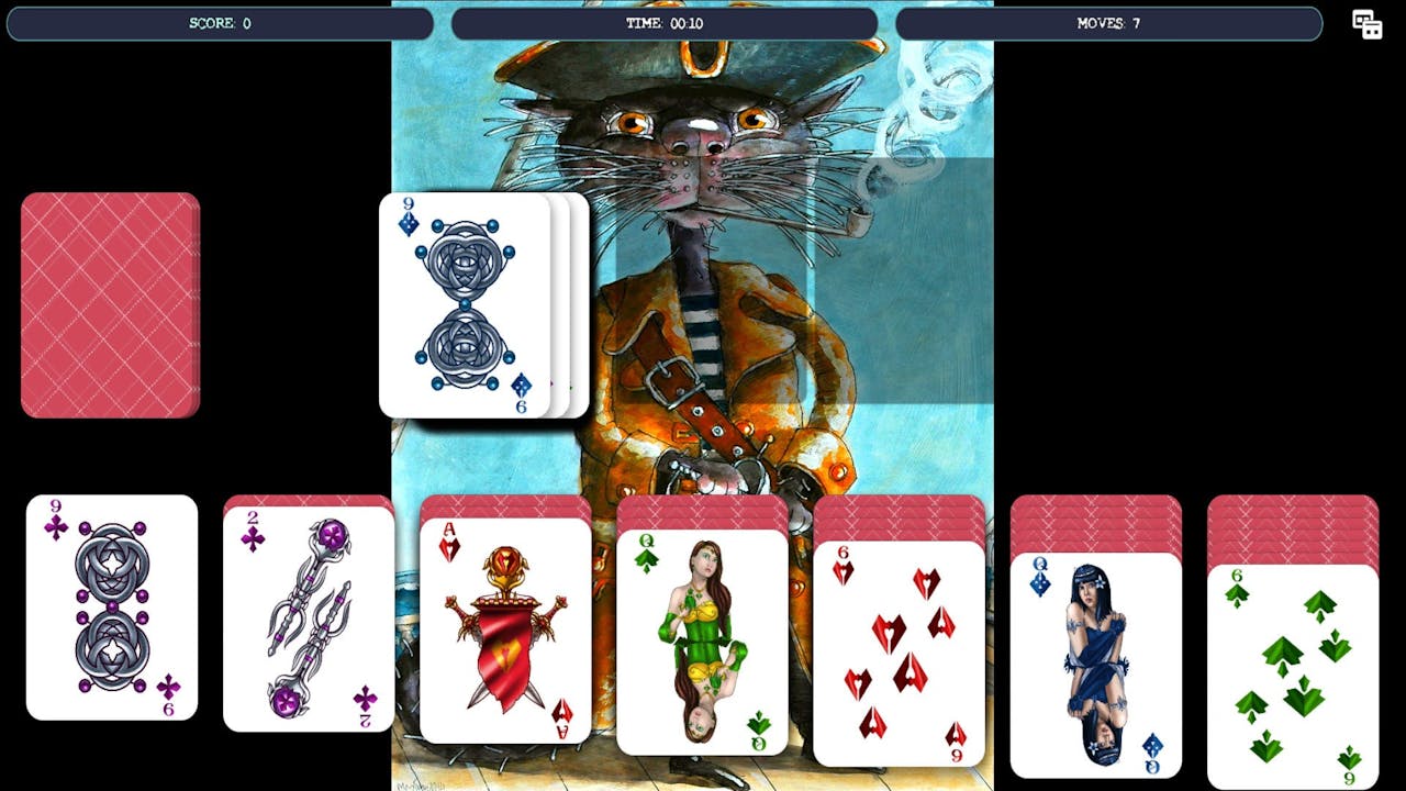 是Steam遊戲特價快訊:《Solitaire - Cat Pirate Portrait》現在特價12元 便宜49元這篇文章的首圖