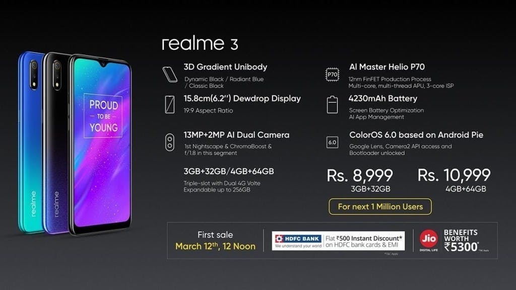 是強調人工智慧加持的夜拍效果,Realme 3於印度正式揭曉這篇文章的首圖