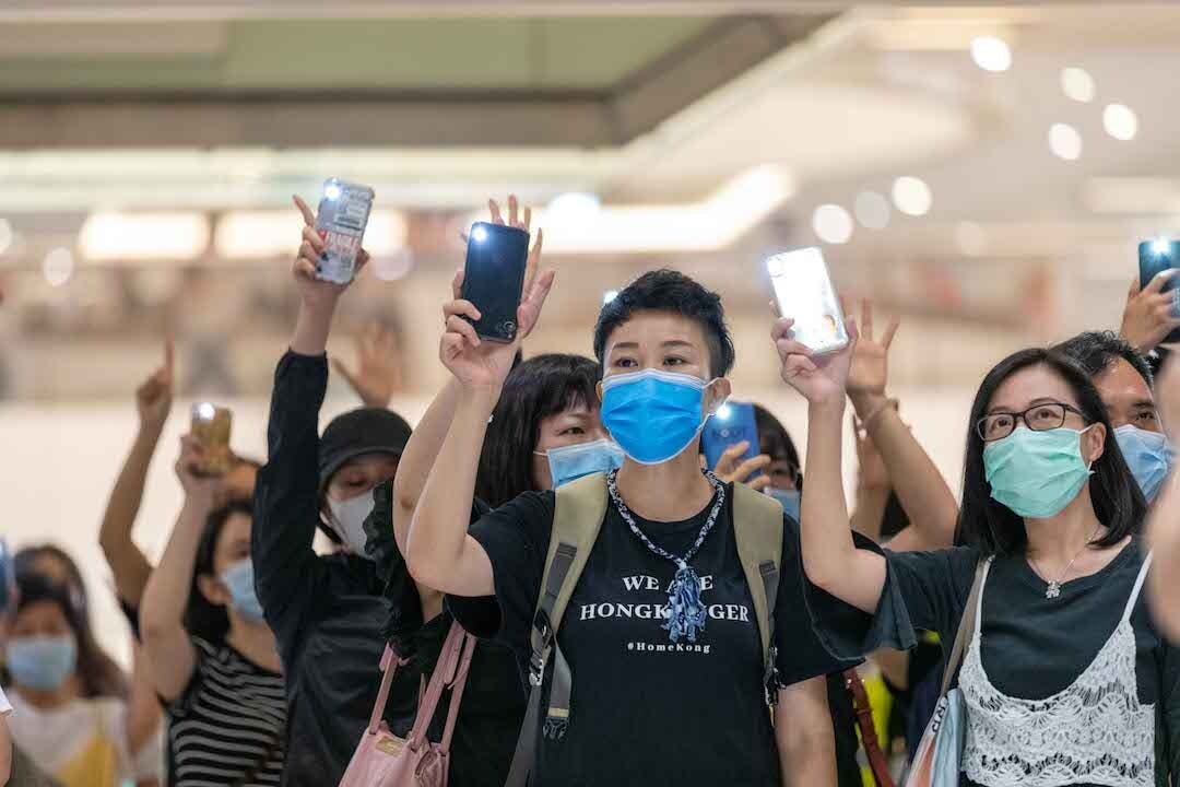 這一年的反修例運動不一定是與爭取民主直接有關，但在某程度上是2014年爭取雙普選的佔中的延續。（亞新社）