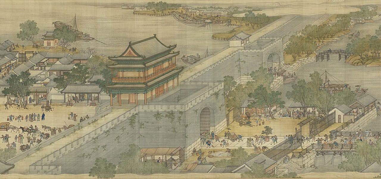 《清明上河圖》描繪清明時節，北宋京城汴梁的繁華熱鬧的景象。（Wikipedia Commons）