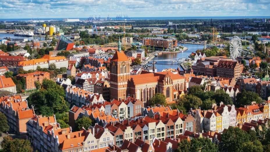 波蘭格旦斯克鳥瞰 Bird's-eye View of Gdansk Poland