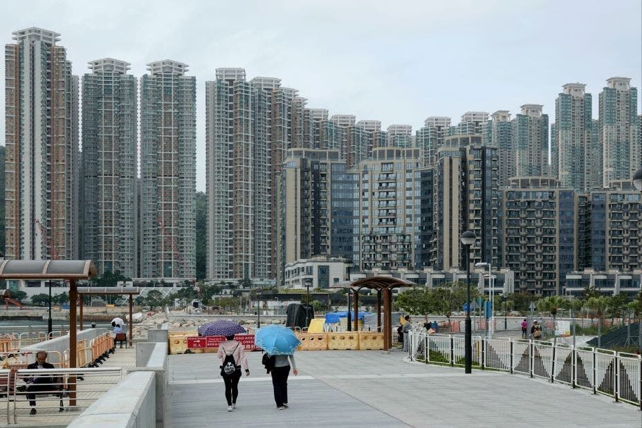 香港人口密度高，市民面對住屋困難問題。（亞新社）