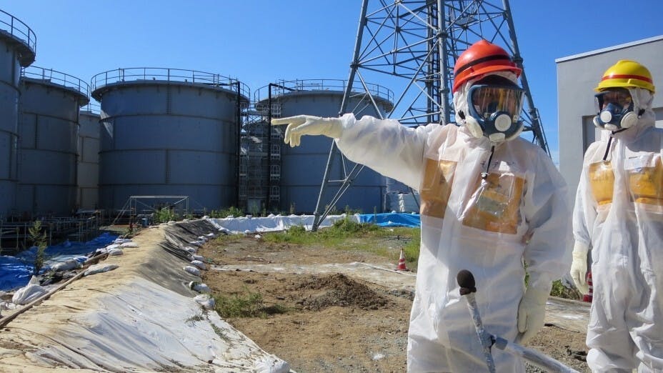福島核電站自2013年發生事故以來，已累積大量受污染水。（亞新社）