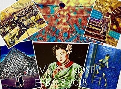 關玲玲的油畫展「La Vie En Rose」將於2月6日至8日舉行，作品結合了油畫、攝影技巧，展示出藝術家對生命的熱愛。（香港藝術中心）