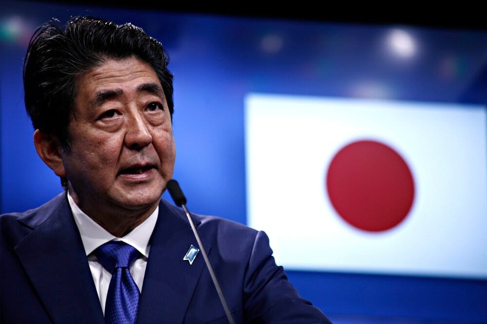 日本首相安倍晉三強調會以完整形式舉辦東京奧運，以示戰勝新冠肺炎疫情。（Shutterstock）