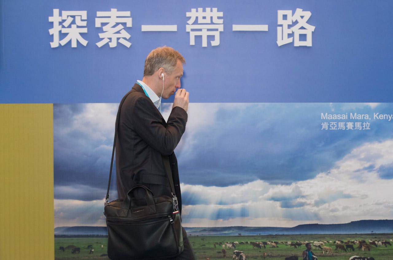 「一路」是「21世紀海上絲綢之路」。（亞新社）
