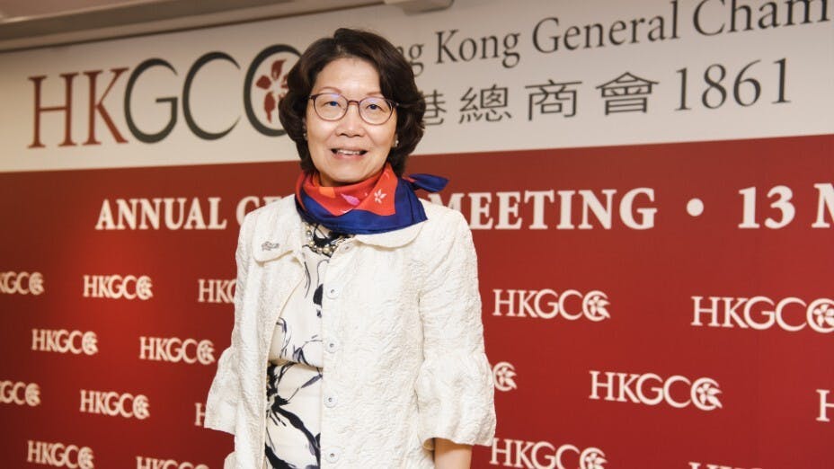 阮蘇少湄膺選香港總商會新任主席。（香港總商會圖片）