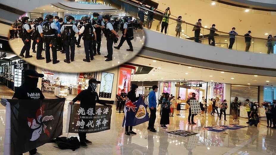「和你唱」抗爭再現IFC 被逾百警中斷  "Sing with You" Reactivated at IFC Interupted by Over 100 Police