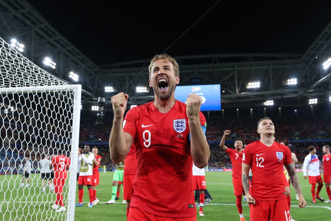 哈利簡尼（Harry Kane）率領英格蘭晉身四強，將與克羅地亞爭入決賽。（FIFA World Cup Facebook）