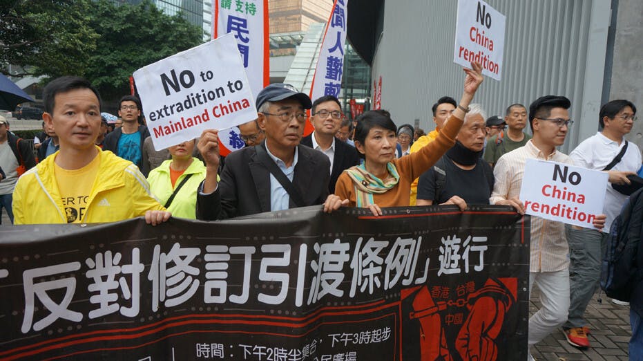 2019年3月31日，民主派發起遊行，反對修訂引渡條例。（灼見名家圖片）