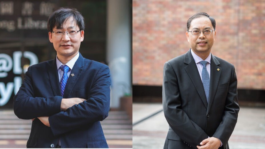 王鑽開教授、鄭永平教授。（香港理工大學圖片）
