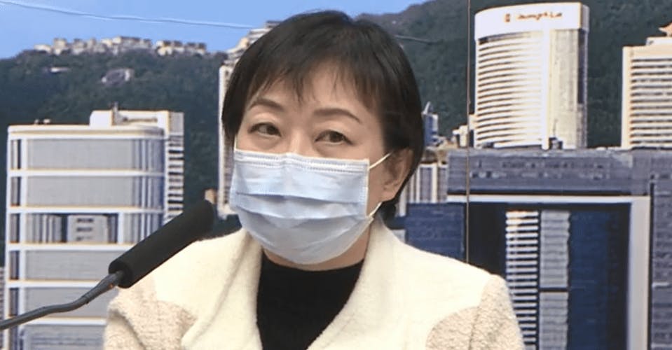 張竹君表示，太古城患者發病時除了看醫生，沒有四處去，期間有去教堂。（有線電視新聞截圖）