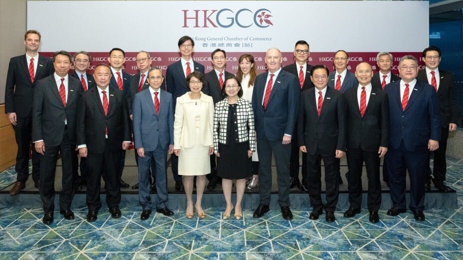 香港總商會新一屆理事會合照。