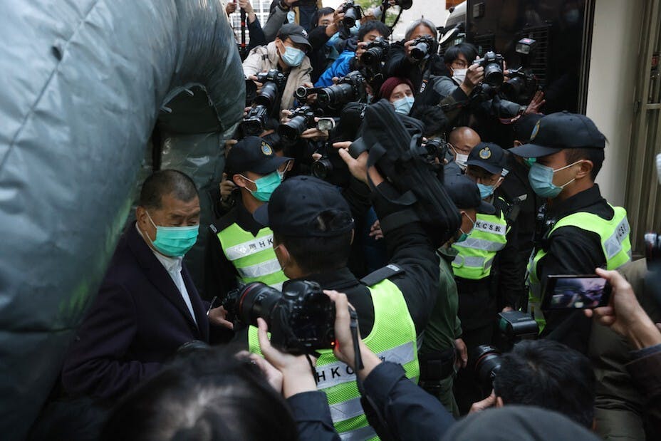 黎智英保釋上訴案的審理過程和最終決定，會是香港法治以至一國兩制一個前所未有的重大測試。（亞新社）