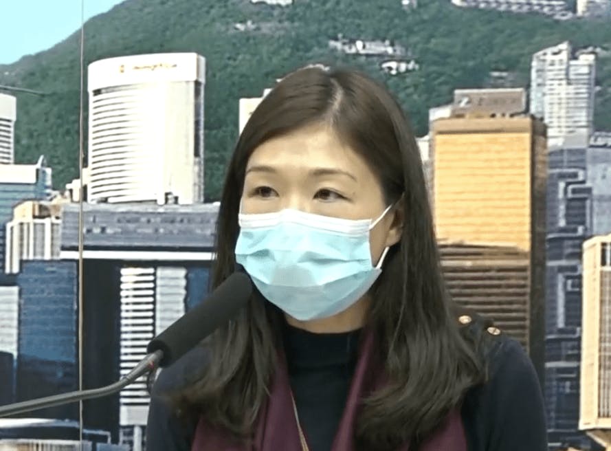 醫院管理局總行政經理何婉霞表示，並無收到醫院有大量口罩失竊的報告。（香港電台新聞截圖）