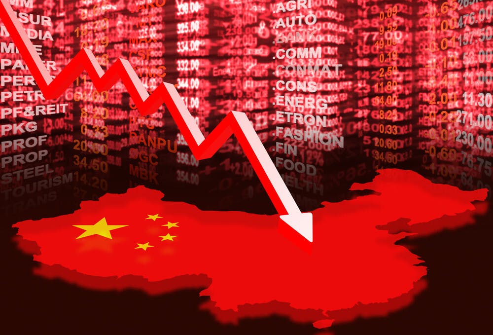 內地經濟向下，其實是環球經濟見頂的大趨勢，貿易戰問題僅是加劇憂慮。（Shutterstock）
