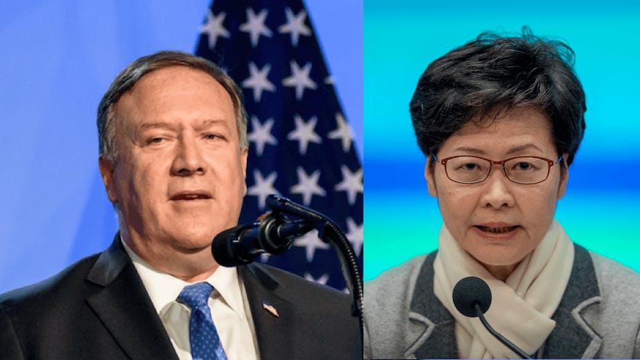 林鄭月娥指出,美國一向從香港獲得龐大貿易順差,今次美國的措施只是為商界帶來一些不便。她強調不會被任何制裁嚇怕。(Shutterstock、亞新社)