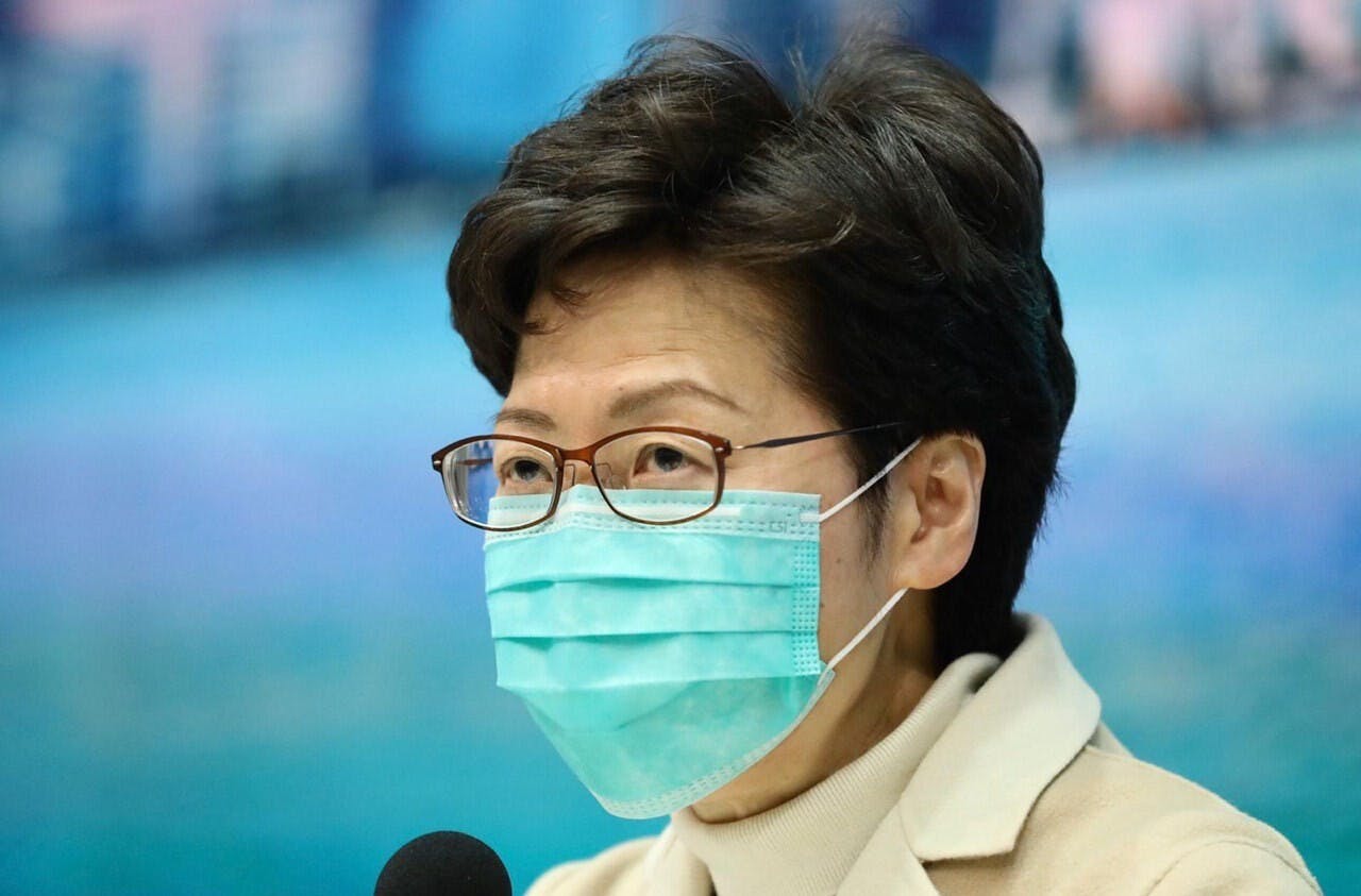 林鄭月娥指「全面封關」的意思，是不准許內地人進港，她認為，此舉與世衛「歧視」有關的聲明有衝突。（亞新社）