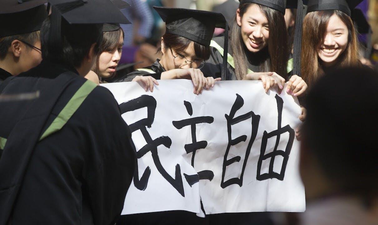 有部分港人，連民主政制是什麼、需要什麼條件、有什麼缺陷等等也未搞清。（亞新社）