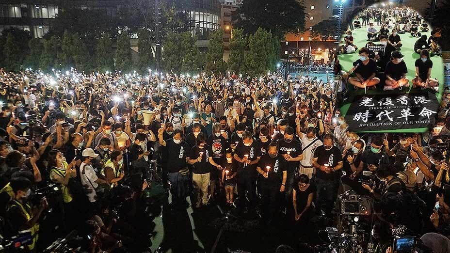 逾萬人維園紀念六四 無懼警方禁令 Hong Kong Commemorates Tiananmen Massacre Defying Police Ban