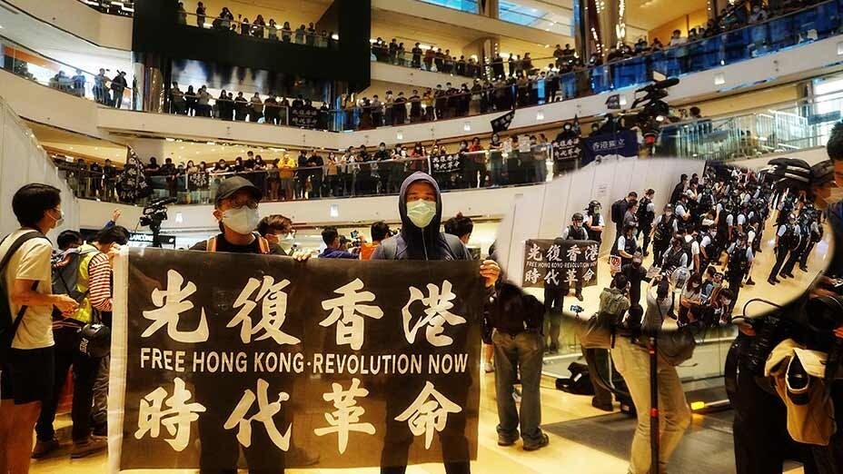 「和你唱」 抗爭重現太古城 被防暴警中斷 "Sing with You" Protest Reactivated at Cityplaza - Disrupted by Riot Police