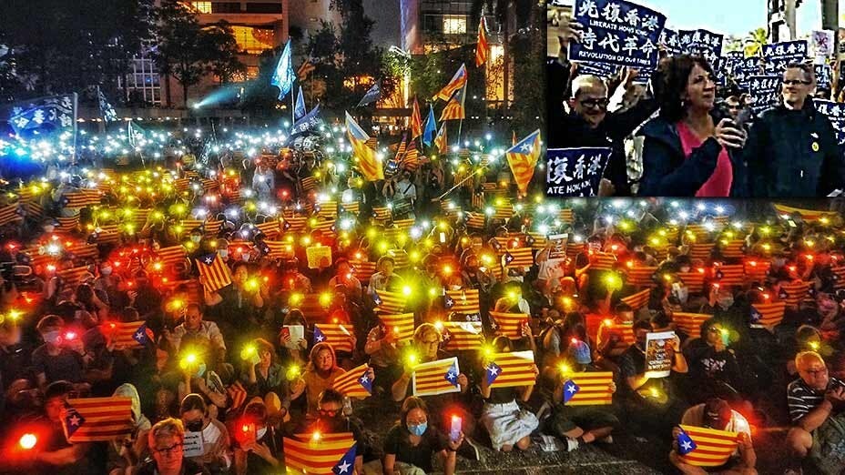 香港與加泰同步示威集會 互相聲援 Hong Kong and Catalonia Synchronised Rallies Supporting Each Other