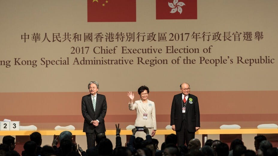 北京多年前已表示要「牢牢掌握香港的全面管治權」，今年還是中外形勢進一步繃緊的一年，相信「出現狀況」的機會不大。（亞新社）