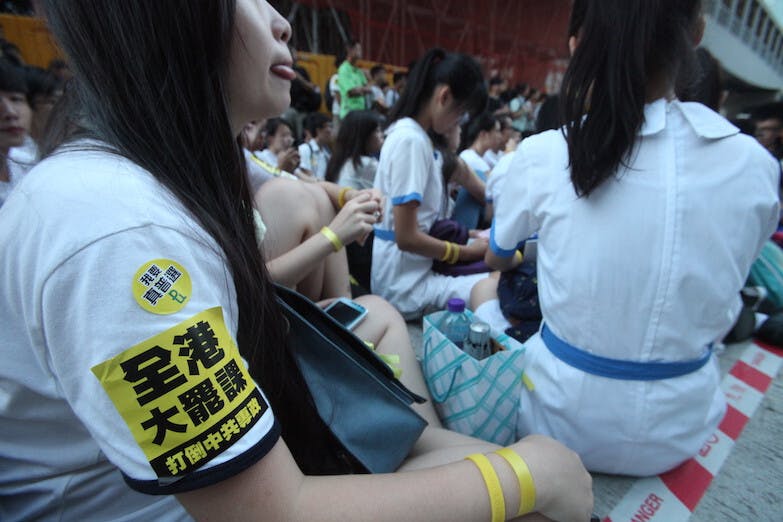 學校開課在即，會否出現大面積罷課，令人不無擔心。（亞新社）