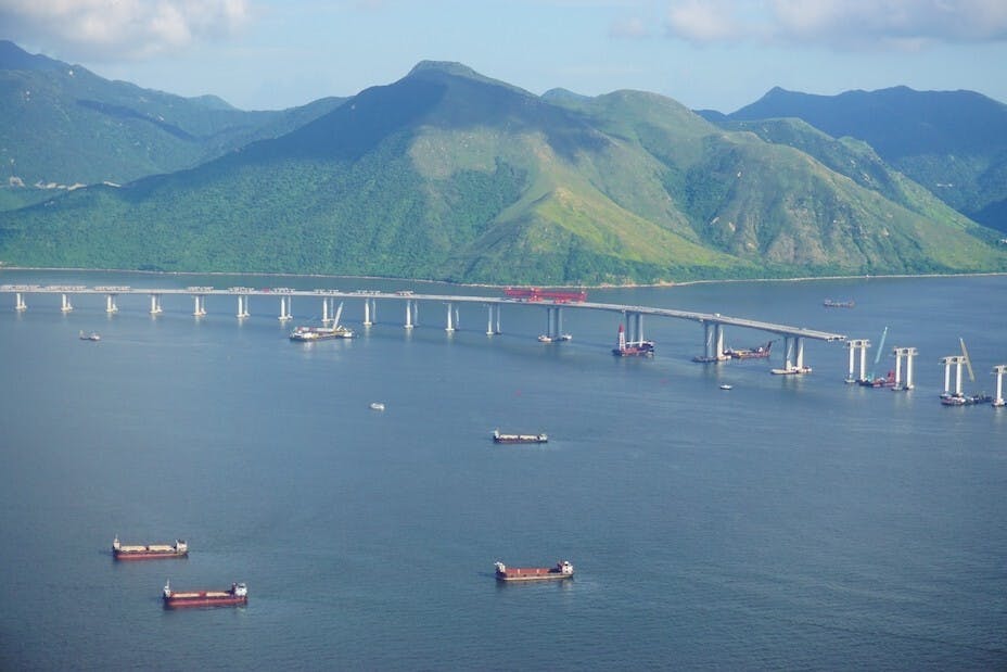 預計2024年啟用的伶仃洋大橋。（Shutterstock）