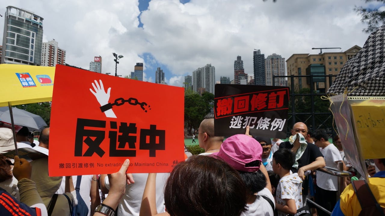 周日「反送中」遊行反對政府修訂《逃犯條例》。（灼見名家圖片）