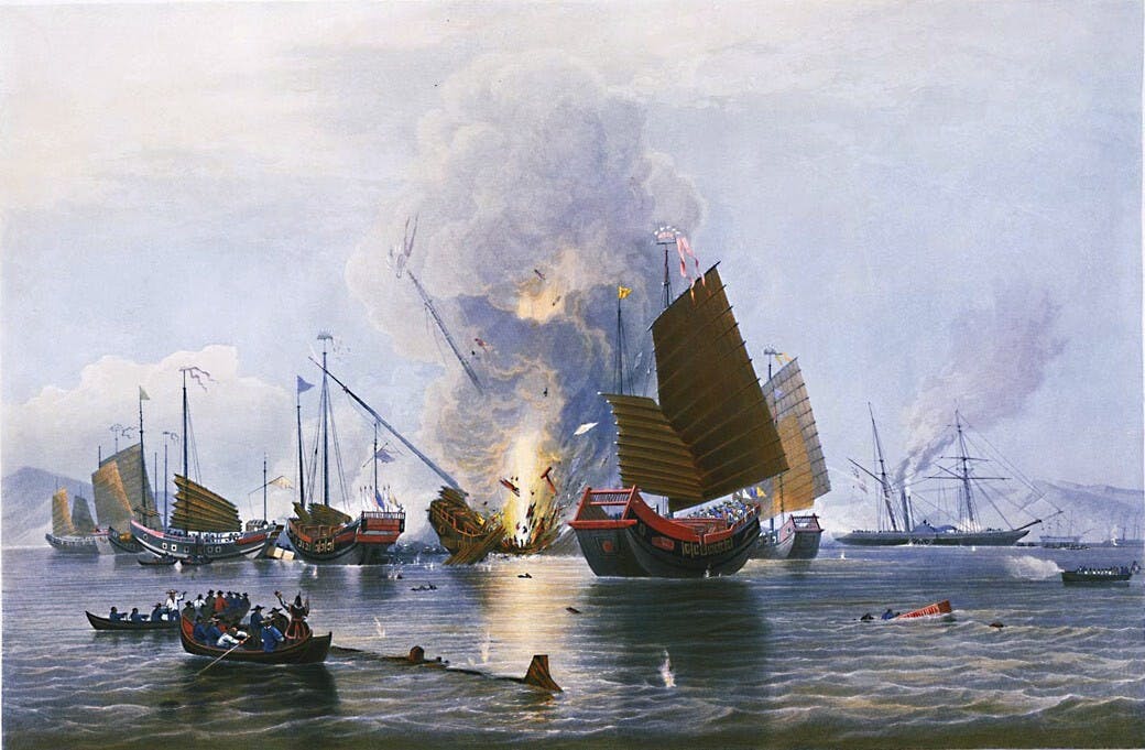 在英國人那裏，這原本是一場「通商戰爭」，而不是「鴉片戰爭」。（Wikimedia Commons）