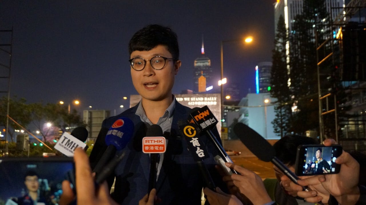 民間集會團隊召集人劉頴匡今晚被捕。（灼見名家圖片）
