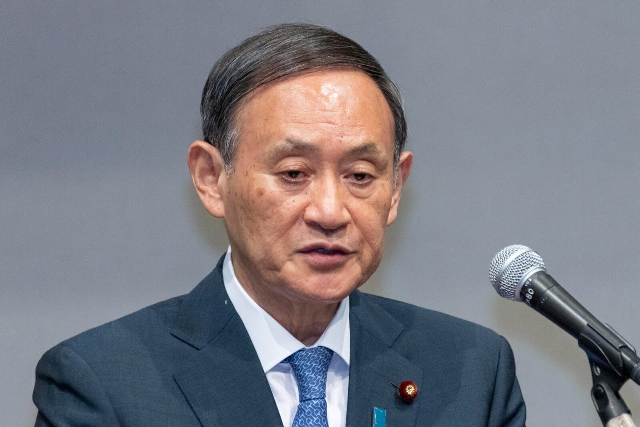 新任日本自民黨總裁菅義偉認為，構建「亞洲版北約」之說，「可能在亞洲製造敵人，變成反華包圍網」，是不正確的。（亞新社）