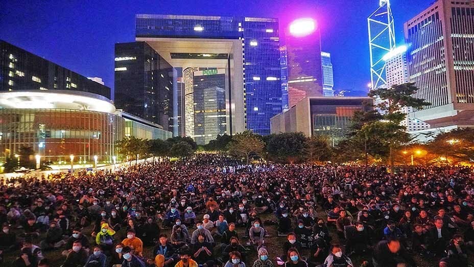 悼念周梓樂集會 逼爆添馬金鐘 Prayer Meeting for Alex Chow Floods Tamar Park