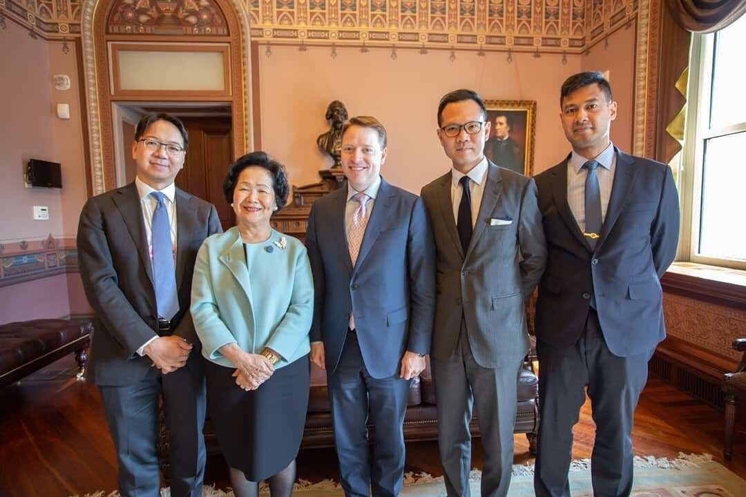 民主派訪問團與美國國家安全委員會會面。（郭榮鏗Facebook）