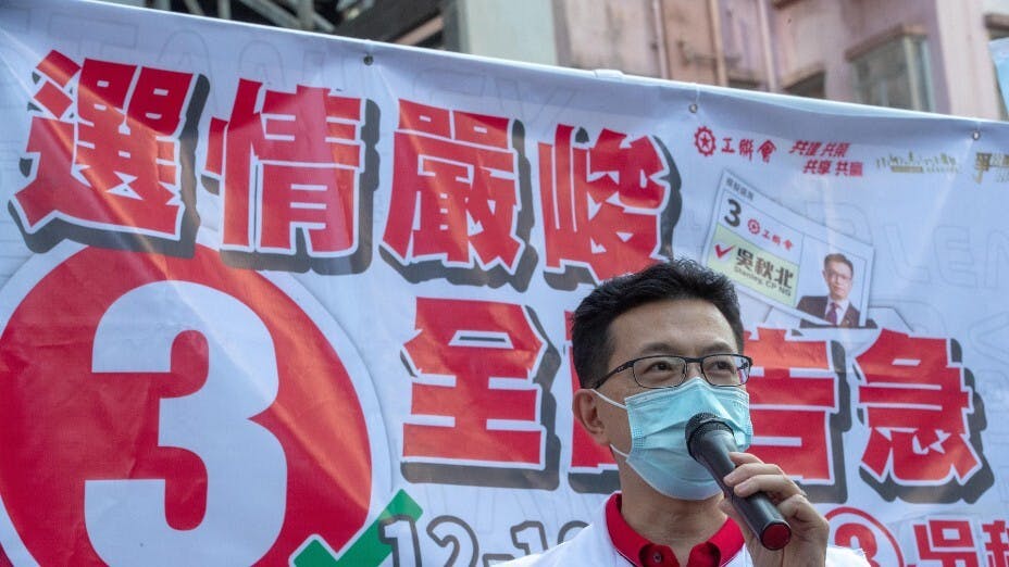 如果投票率只有10幾個%，政府是輸了今次立法會選舉。（亞新社）