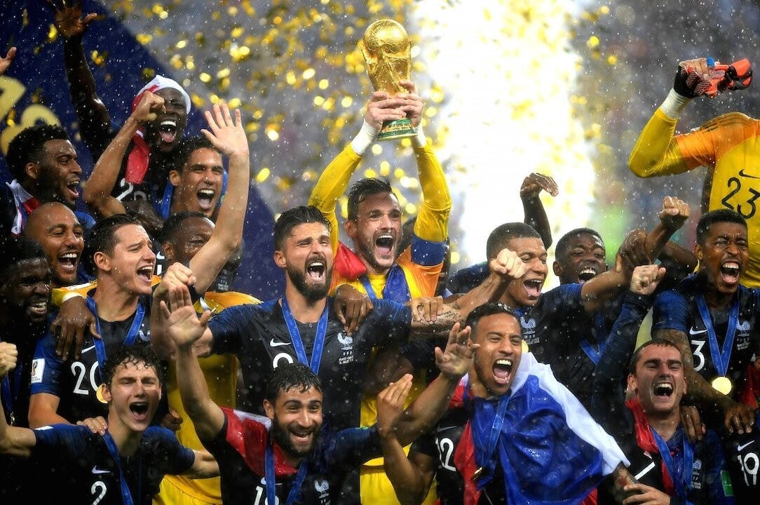 法國在決賽以4比2擊敗克羅地亞，奪得世界盃。（FIFA World Cup Facebook）