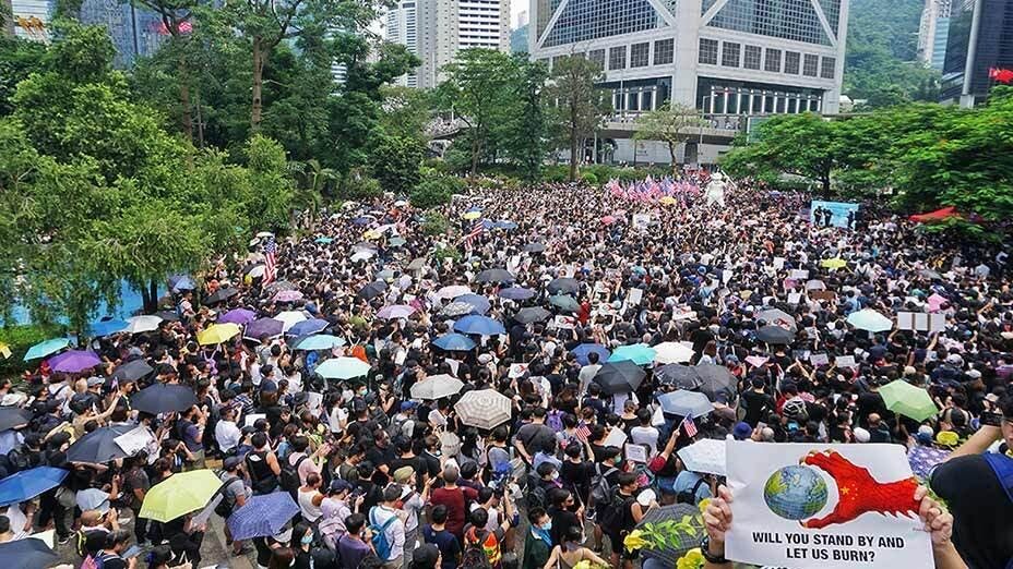 「人權與民主」集會 逼爆遮打 往美領事館請願 "Human Rights and Democracy" Rally Floods Chater - Petition to US Consulate