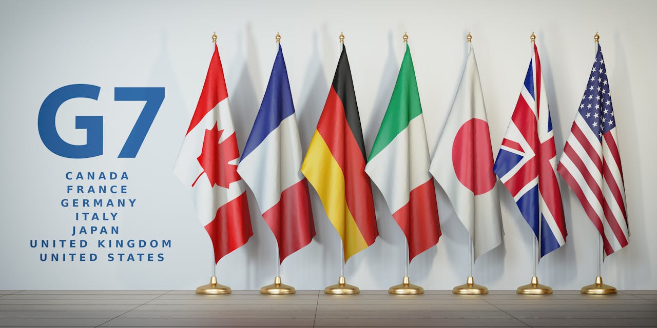 G7，自詡為「 文明世界董事局」，主導世界政經問題，其實就是變相的掠奪， 國內無人權，卻要世界各地有人權。（Shutterstock ）