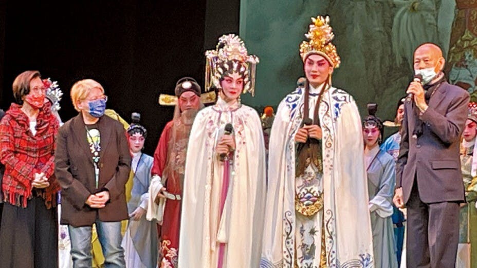羅家英、汪明荃等演後講感受。（作者提供圖片）