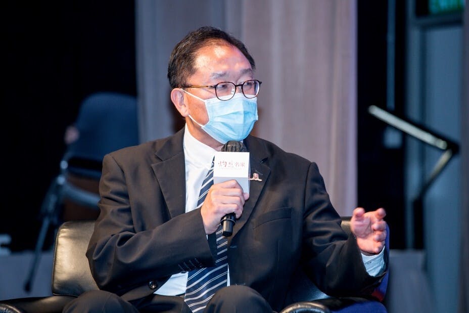 黃錦輝教授表示對當選有信心。（灼見名家圖片）