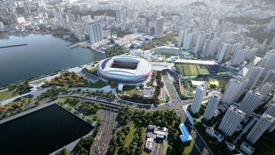 啟德體育園佔地28公頃，是一個大型綜合體育及休閒娛樂新地標。