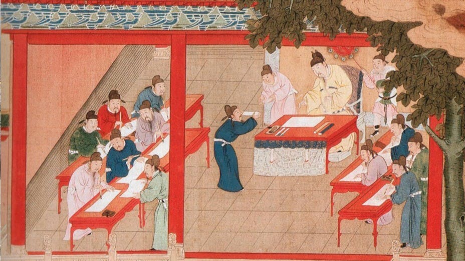 科舉主要要求考生寫12句的排律，但偶爾才考古體詩。（Wikimedia Commons）