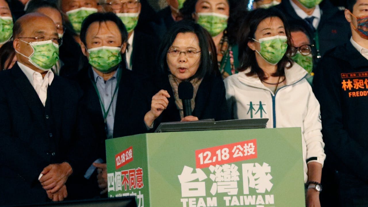如果蔡英文鼓勵台灣人投票，今次應該大勝，民進黨人怕輸，錯失了今次大勝機會。（亞新社）