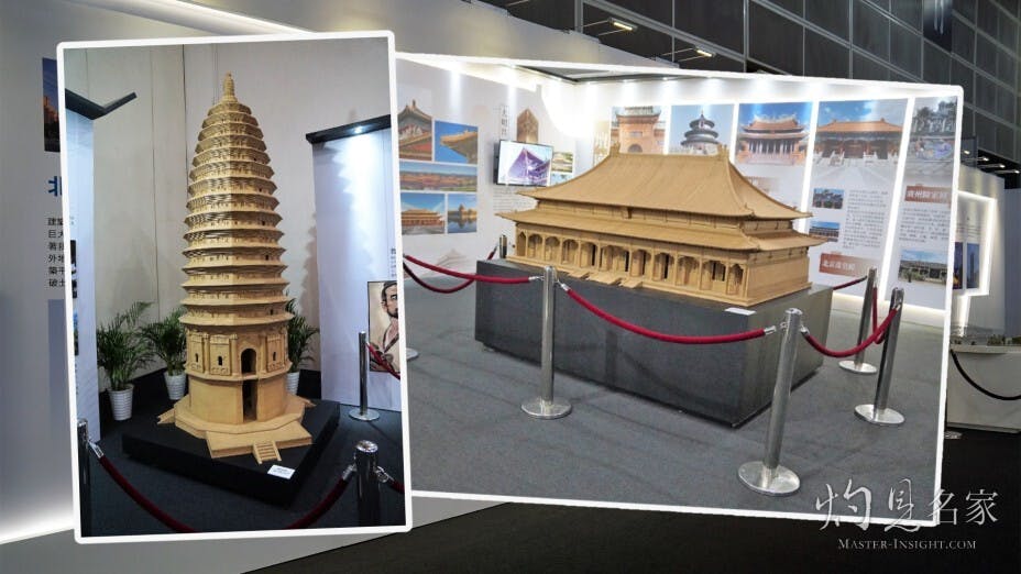 「大國建造」展覽有不少中國木結構模型，適合建築愛好者參觀。（灼見名家製圖）