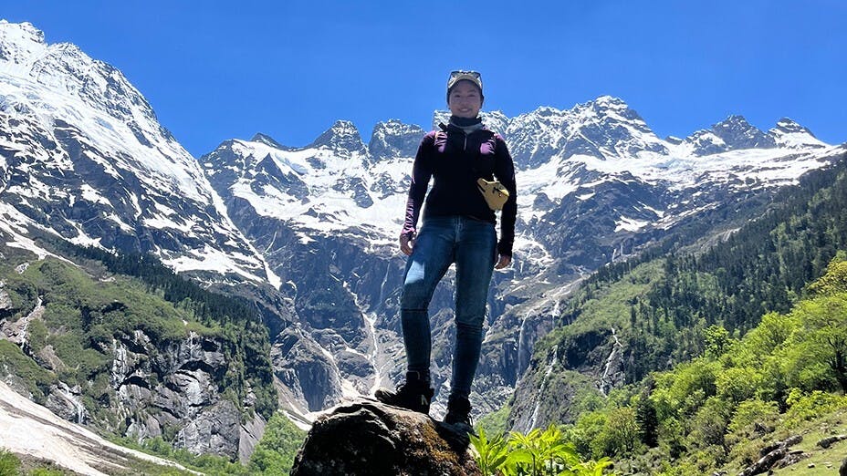 俞雅凡說，純粹給自己一年的時間，踏遍祖國的青山綠水。