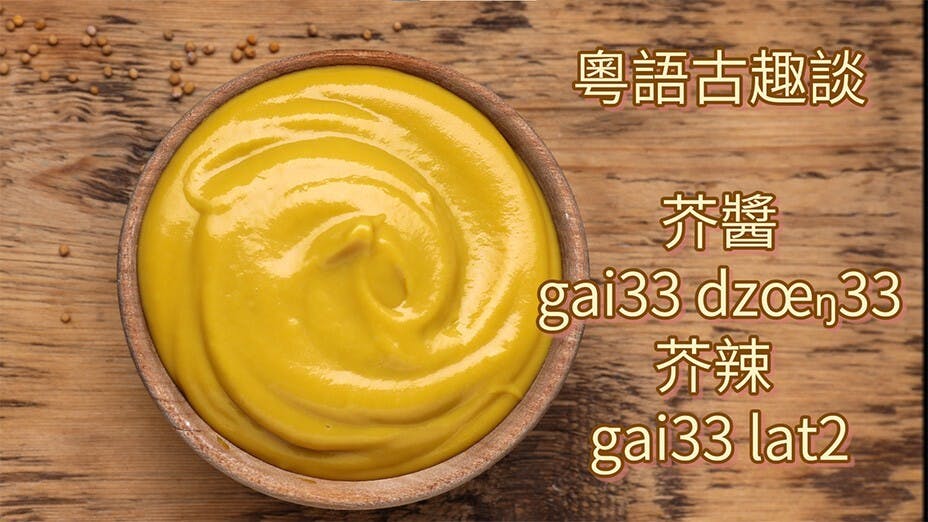 2000多年前的「芥醬」一詞確實已經失傳了，幸而我們粵語尚能傳承。（灼見名家製圖）